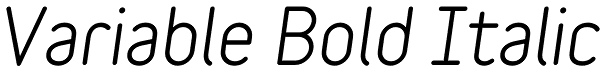 Variable Bold Italic Font