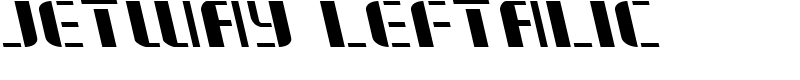 Jetway Leftalic Font