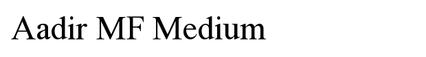 Aadir MF Medium Font