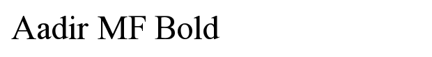 Aadir MF Bold Font