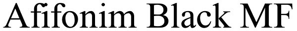 Afifonim Black MF Font