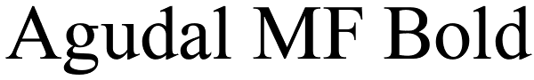 Agudal MF Bold Font