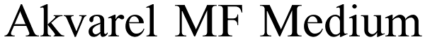 Akvarel MF Medium Font