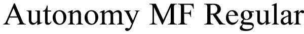 Autonomy MF Regular Font