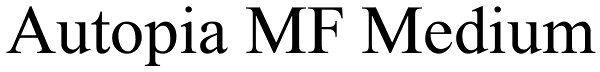 Autopia MF Medium Font