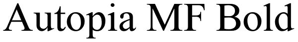 Autopia MF Bold Font