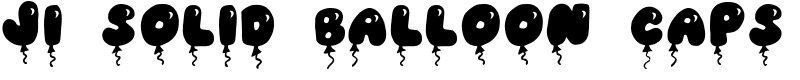 JI Solid Balloon Caps Font