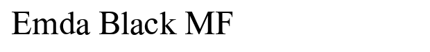 Emda Black MF Font