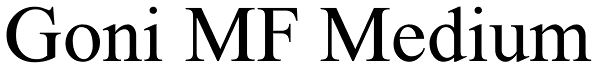 Goni MF Medium Font