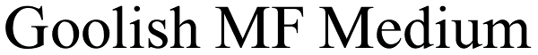 Goolish MF Medium Font