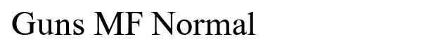 Guns MF Normal Font