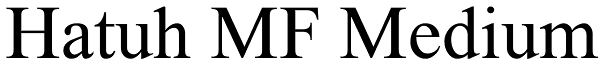 Hatuh MF Medium Font