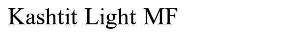 Kashtit Light MF Font