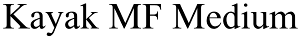 Kayak MF Medium Font