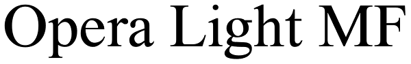 Opera Light MF Font