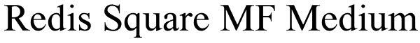 Redis Square MF Medium Font