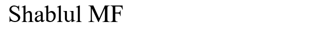 Shablul MF Font