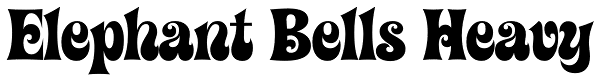 Elephant Bells Heavy Font