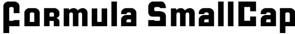 Formula SmallCap Font