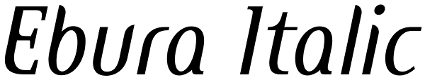 Ebura Italic Font