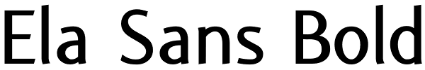 Ela Sans Bold Font