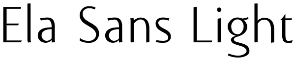 Ela Sans Light Font