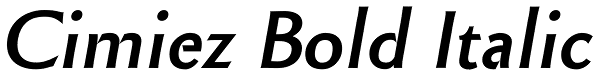 Cimiez Bold Italic Font