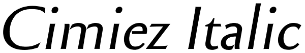 Cimiez Italic Font