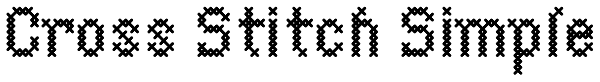 Cross Stitch Simple Font