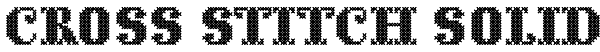 Cross Stitch Solid Font