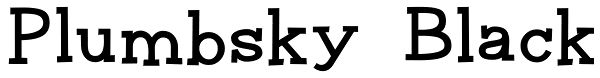 Plumbsky Black Font