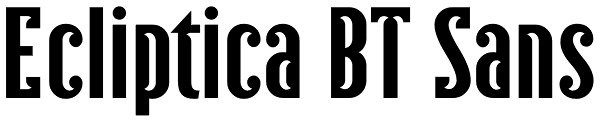 Ecliptica BT Sans Font