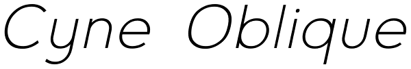 Cyne Oblique Font