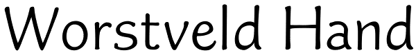 Worstveld Hand Font