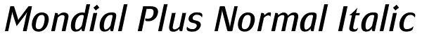 Mondial Plus Normal Italic Font