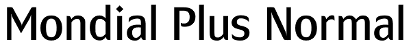 Mondial Plus Normal Font