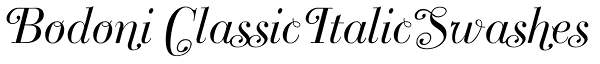 Bodoni Classic Italic Swashes Font