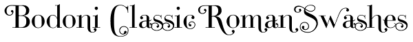 Bodoni Classic Roman Swashes Font