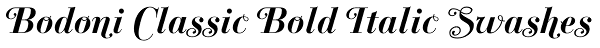 Bodoni Classic Bold Italic Swashes Font