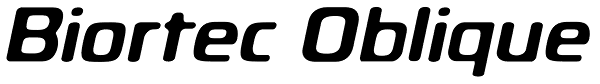 Biortec Oblique Font