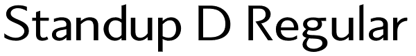 Standup D Regular Font