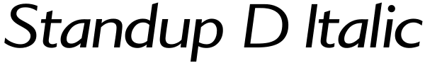 Standup D Italic Font