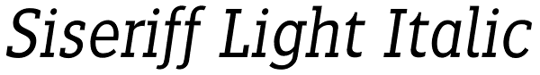 Siseriff Light Italic Font