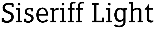 Siseriff Light Font