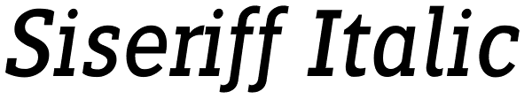 Siseriff Italic Font