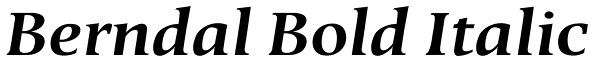 Berndal Bold Italic Font