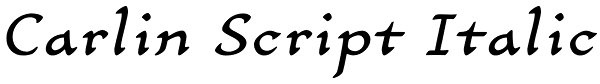 Carlin Script Italic Font