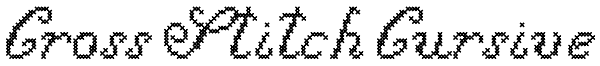 Cross Stitch Cursive Font