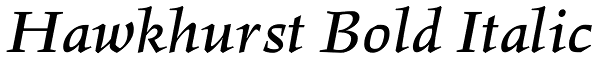 Hawkhurst Bold Italic Font