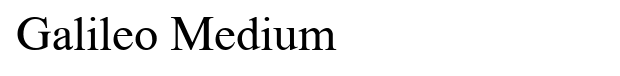 Galileo Medium Font